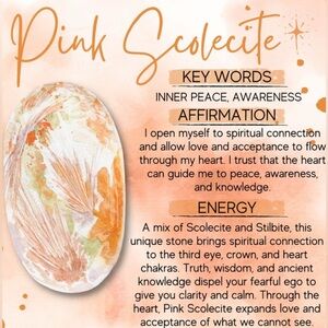 Pink Scolecite Stone